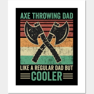 Axe Throwing Dad Funny Axe Thrower Posters and Art